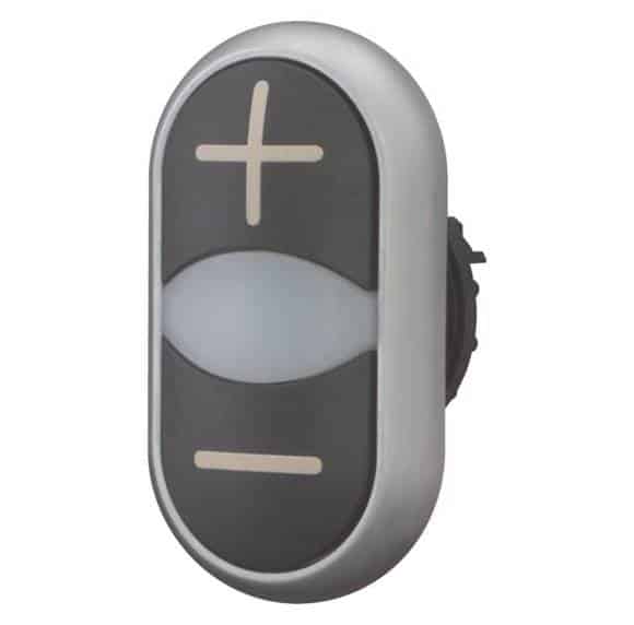 Buton Aksesuarı: İkili Buton Kafası, Yaylı, Beyaz (↑) / Siyah (↓)