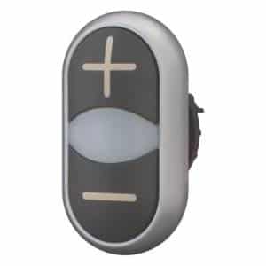 Buton Aksesuarı: İkili Buton Kafası, Yaylı, Beyaz (+) / Siyah (-)