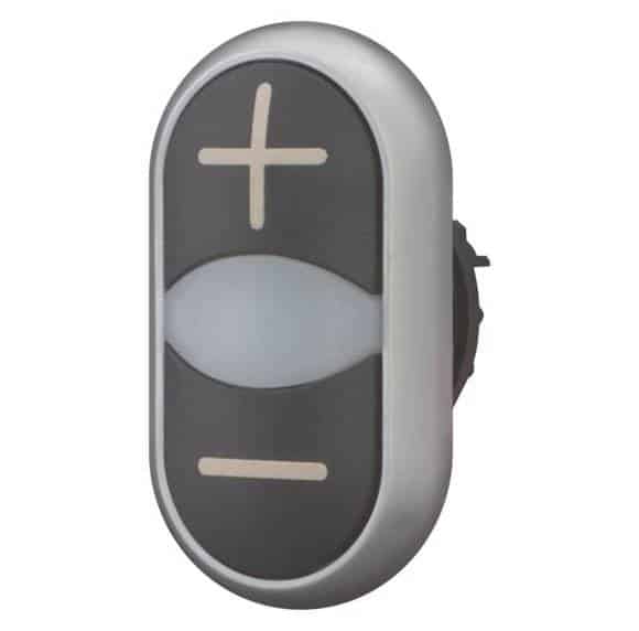 Buton Aksesuarı: İkili Buton Kafası, Yaylı, Beyaz (+) / Siyah (-)