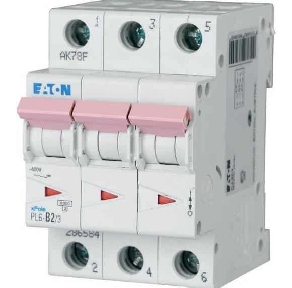 Minyatür Devre Kesici - 6kA - C eğrisi - 3x2A