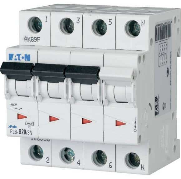 Minyatür Devre Kesici - 6kA - C eğrisi - 3x20A+N