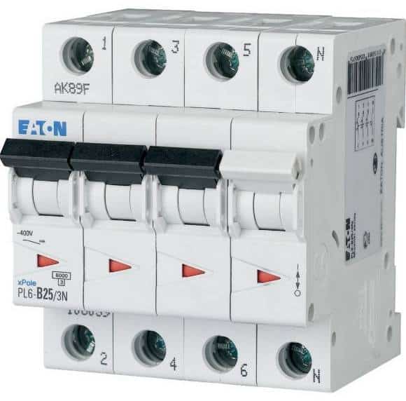 Minyatür Devre Kesici - 6kA - C eğrisi - 3x25A+N