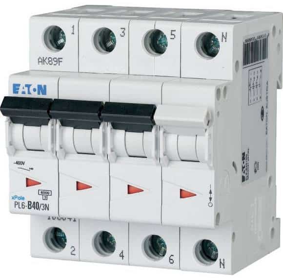 Minyatür Devre Kesici - 6kA - C eğrisi - 3x40A+N