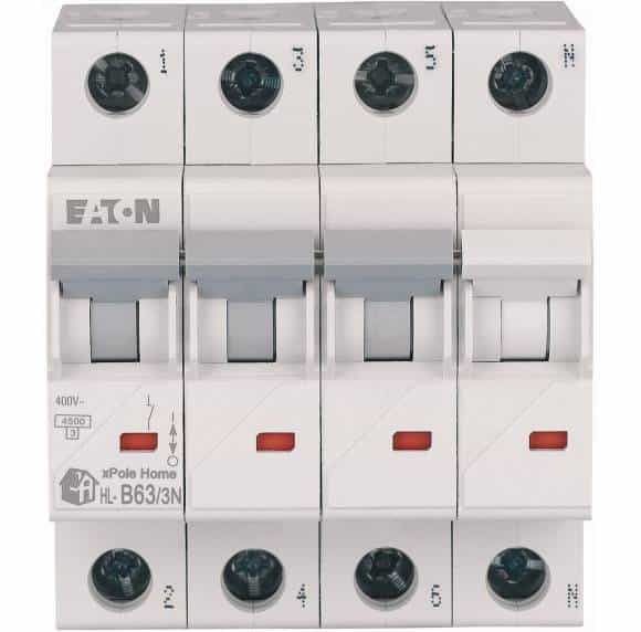 Minyatür Devre Kesici - 4,5kA - B eğrisi - 3x63A+N